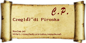 Czeglédi Piroska névjegykártya