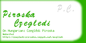piroska czegledi business card