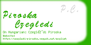 piroska czegledi business card